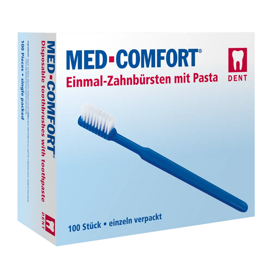 Med Comfort Dental PS One -off fogkefe, színes kék - 100 darab