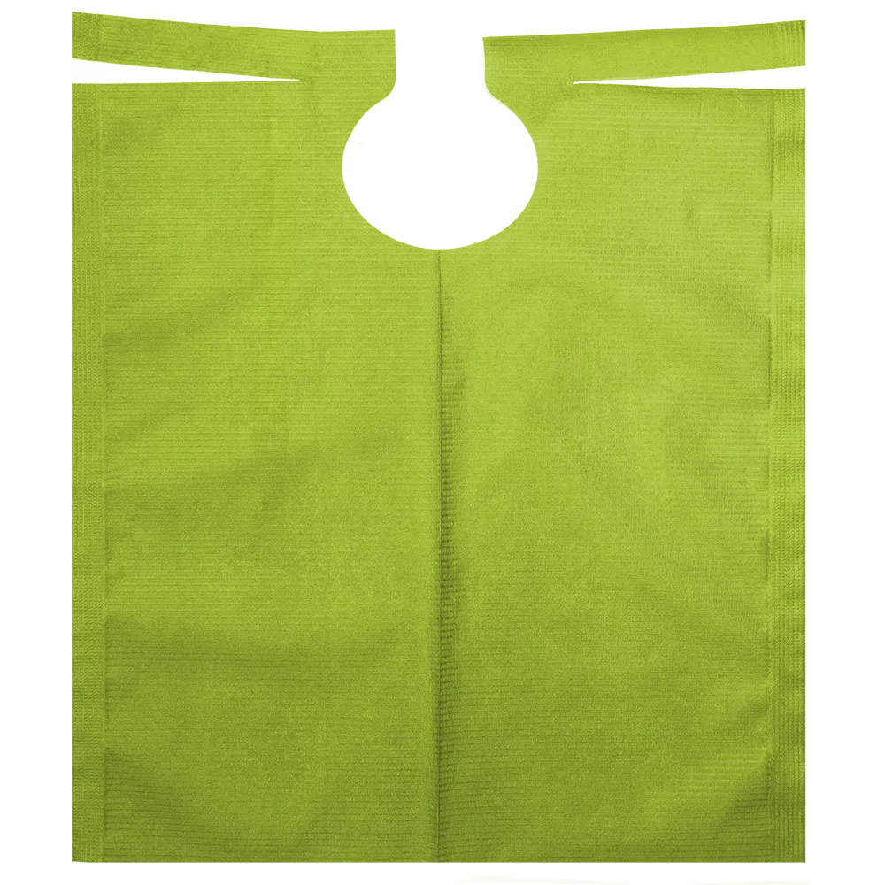 Der AMPri Patientenumhang mit PE-Beschichtung in den Maßen 500 x 600 mm und in verschiedenen Farben erhältlich, ist eine Vliesstoffschürze der AMPri Handelsgesellschaft mbH. Mit ihrem abgerundeten Halsausschnitt und zwei waagerechten Bändern am oberen Ende ist sie ideal für zahnärztliche Behandlungen geeignet. Jede Rolle enthält 80 Stück.