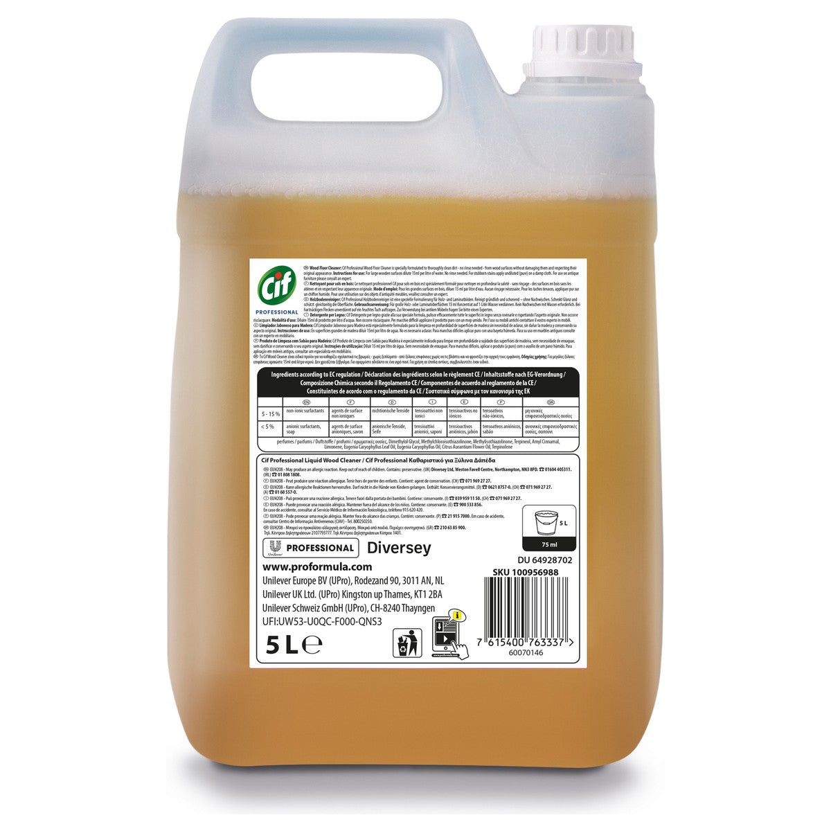 Cif Professional Holzbodenreiniger – Rückseite