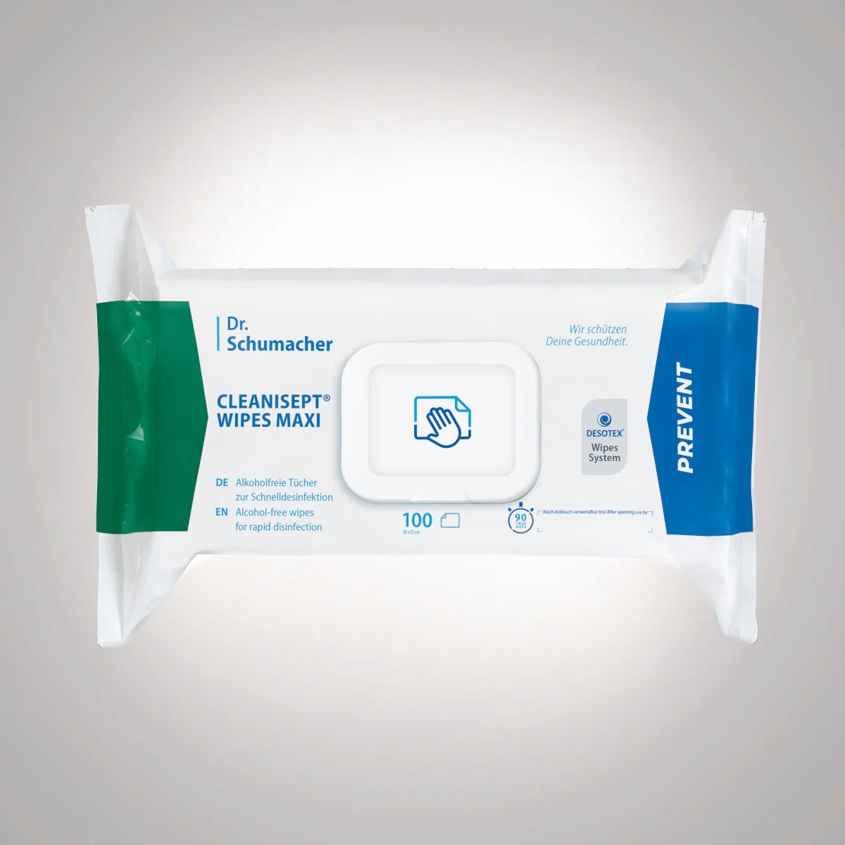 Dr. Schumacher Cleanisept® Wipes Maxi fertőtlenítő törülközők | Csomag (100 törülköző)