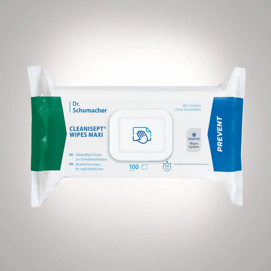 Dr. Schumacher Cleanisept® Wipes Maxi fertőtlenítő törülközők | Csomag (100 törülköző)