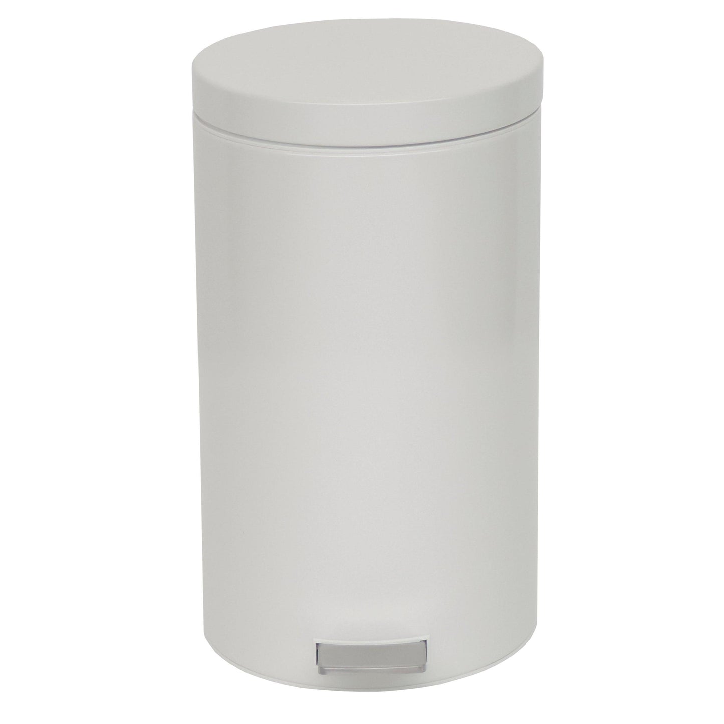 A Novocal pedálos szemetes (1 darab) egy kerek, fehér pedálos szemetes zárt acél fedéllel és festett acéllemezből készült lábpedállal, fehér háttéren ábrázolva.