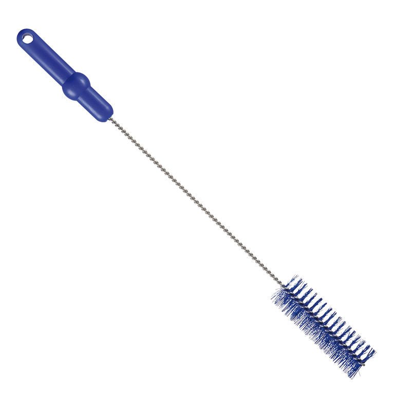 A Haug Bürsten A KG csőkefe V2A rozsdamentes acélhuzallal és PBT közepével (500 x ø40 mm), kék színben, műanyag nyéllel és hengeres sörtékkel rendelkezik – ideális palackok vagy keskeny edények higiénikus tisztításához.