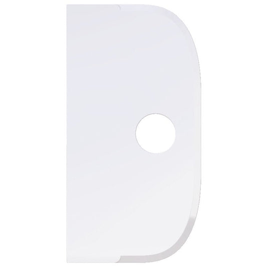 A SCHABER GROß, PP, FLEXIBEL, 230x118 mm-es termék a Haug Bürsten A KG egy fehér, téglalap alakú polipropilén letörlő, lekerekített élekkel, domború jobb oldallal és egy középen elhelyezkedő kör alakú lyukkal. A háttér egyszínű fehér.