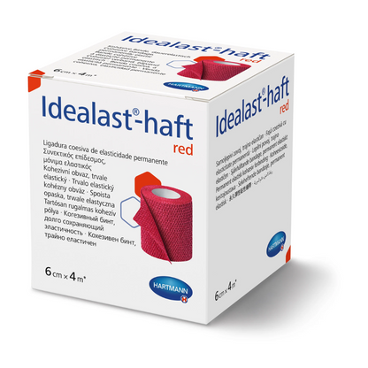 Hartmann Idealast®-haft Color, tartósan rugalmas ideális kötés piros színben, 6 x 4 cm