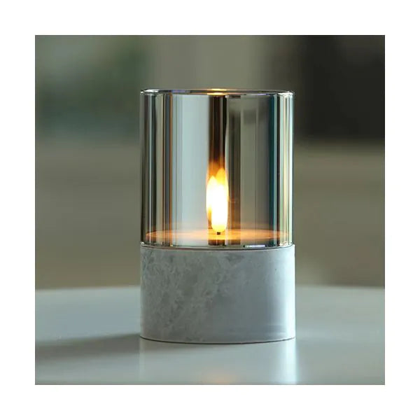 Papstar Securit® LED gyertya Ø 8 cm szürke "Gracia"