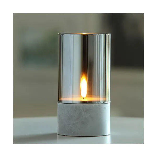 Papstar Securit® LED gyertya Ø 8 cm szürke "Gracia"
