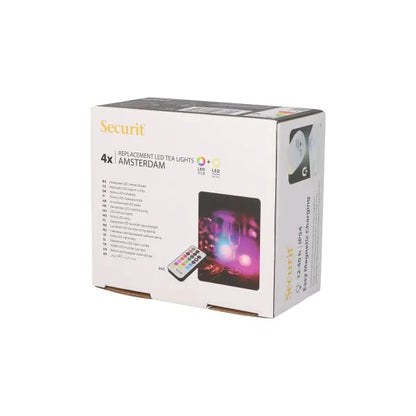 Papstar Securit® 4 LED tealámpák utántöltő csomag Ø 4 cm x 5 cm "Amsterdam" világítási idő 12-40 óra