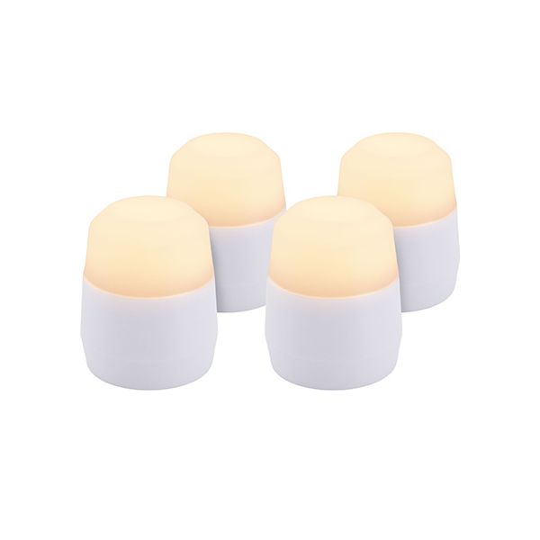 Papstar Securit® 4 LED tealámpák utántöltő csomag Ø 4 cm x 5 cm "Amsterdam" világítási idő 12-40 óra