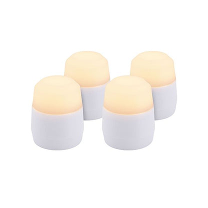 Papstar Securit® 4 LED tealámpák utántöltő csomag Ø 4 cm x 5 cm "Amsterdam" világítási idő 12-40 óra