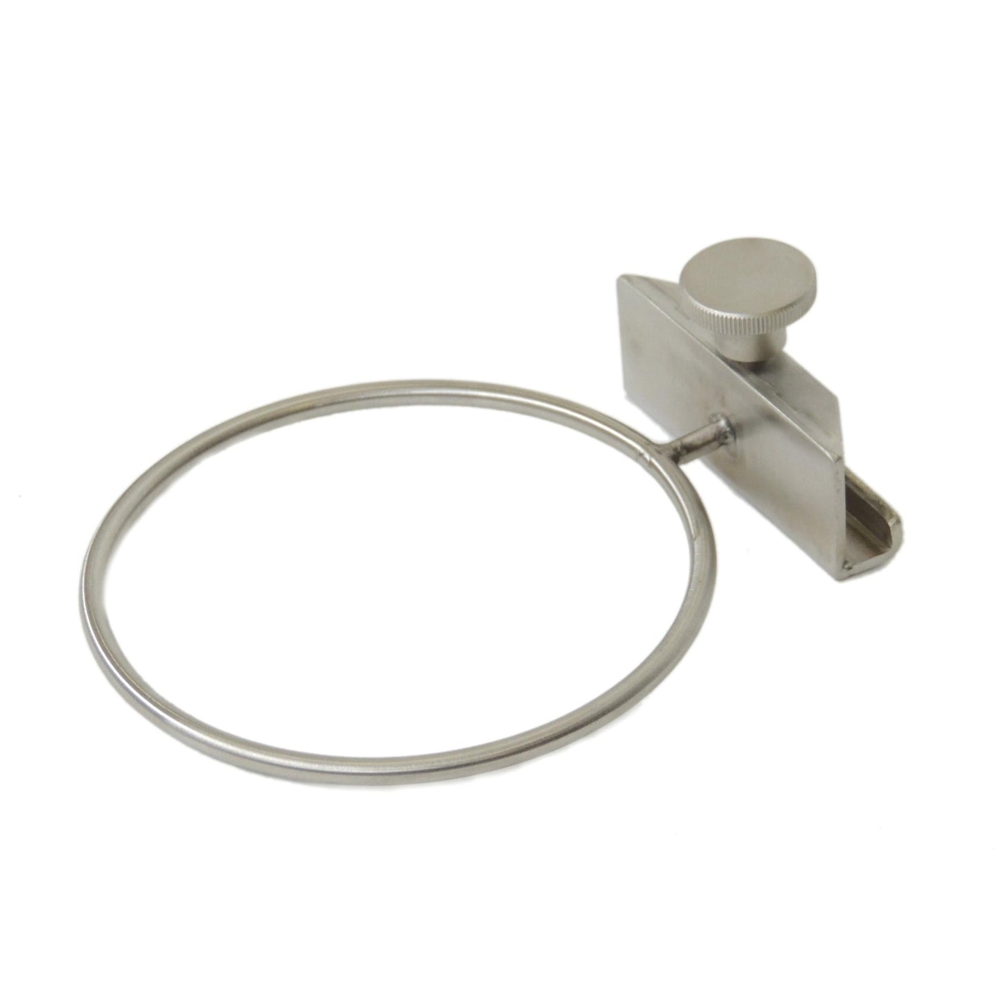 A Novocal rozsdamentes acél tartó tűgyűjtő tartályokhoz egy fém tartó csavarral, amely biztonságosan rögzíthető az Euro sínhez, ideális tartályok vagy munkaeszközök stabil tartásához.