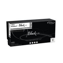 MaiMed-Black LX PF eldobható latex vizsgálókesztyű, púdermentes, 100 db/doboz
