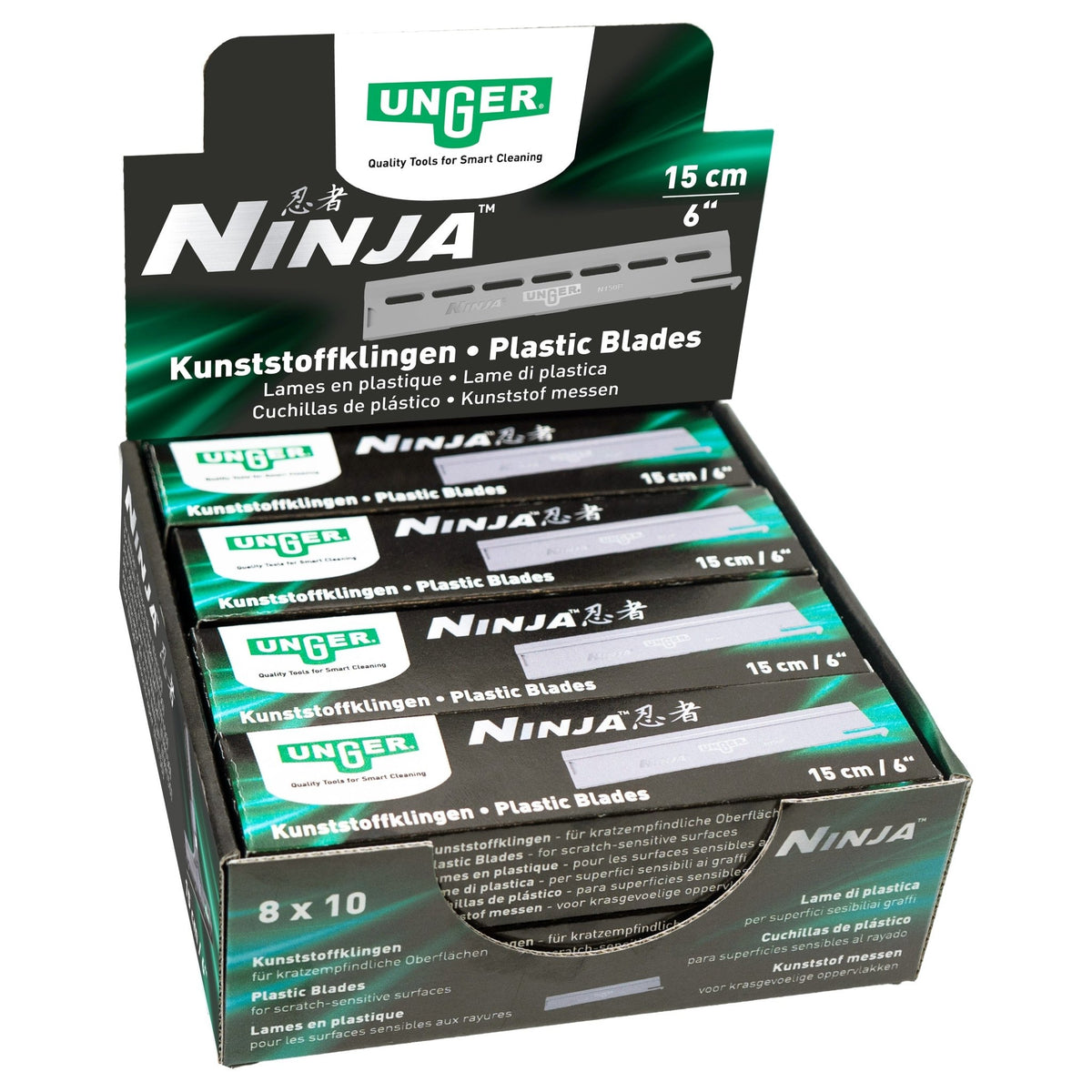 Unger Kunststoffklingen 15 cm Ninja Glasschaber