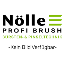 Nölle Profi Brush Bürsten- & Pinseltechnik e.K. Logo mit grünen Linien, darunter Text "Bürsten- & Pinseltechnik" und "-Kein Bild Verfügbar-"-kein Bild für Saalbesen Naturhaar Sattelholz mit Stielloch.