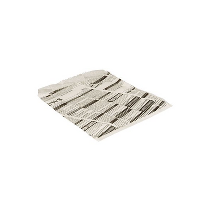 Ein einzelnes PAPSTAR 1000 Hamburger-Tüten-Blatt, hergestellt aus fettdichtem Pergamentersatz der PAPSTAR GmbH, liegt flach auf weißem Untergrund.