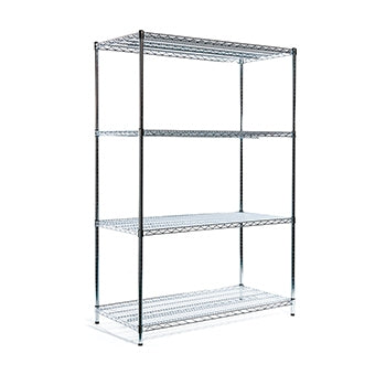 Das Novocal Standregal Grundeinheit aus vernickeltem und hochglanzverchromtem Präzisionsstahl mit 4 Ecken ist ein elegantes Aufbewahrungsregal für stilvolle Ordnung - Packung enthält 1 Stück.