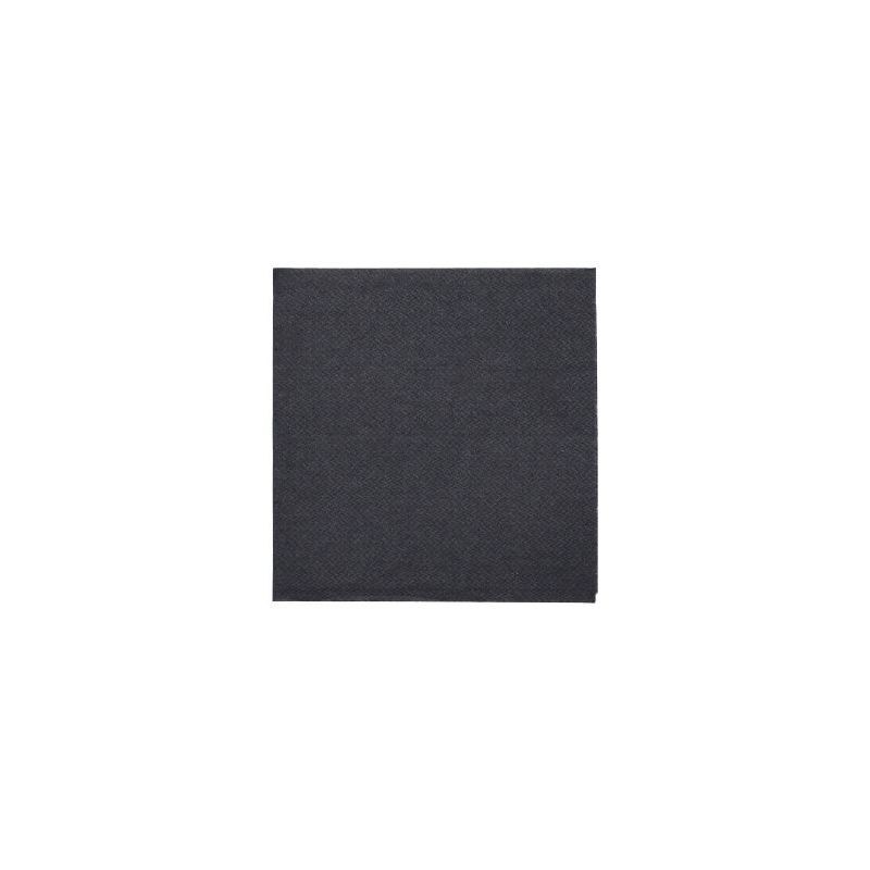 A sötétszürke „DAILY Collection“ szalvéták a PAPSTAR GmbH-tól, 24 cm x 24 cm méretben, 1/4 hajtással, díszítik az asztaldekorációját fehér alapon, és a fenntarthatóságot képviselik.