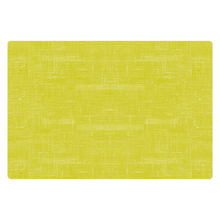 Das Duni Silikon-Tischset von Duni GmbH ist ein rechteckiges Tischset in leuchtendem Gelb, das ein strukturiertes, gewebtes Design mit subtilen, sich kreuzenden Linien aufweist. Dieses rutschfeste Platzset verfügt über abgerundete Kanten und ist sowohl stilvoll als auch pflegeleicht gefertigt, sodass es sich perfekt für jede Essumgebung eignet. Erhältlich im Sechserpack, jedes Set misst 30 x 45 cm.