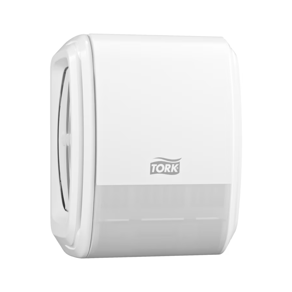 Egy Tork 256010 folyamatos légfrissítő adagoló ködösítő technológiával a felfrissítő érzetért a falra van szerelve. Karcsú kialakítása magában foglal egy félig átlátszó alsó részt, amely megmutatja a belső tekercset, miközben a Tork logó kiemelten a középen jelenik meg, hogy javítsa a mosdóélményét.