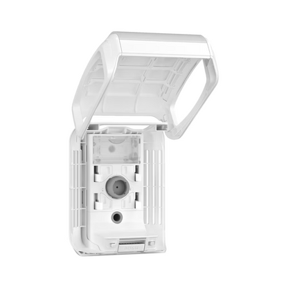 Egy Tork 256010 folyamatos légfrissítő adagoló, amelyet a TORK – Essity Professional Hygiene Germany GmbH tervezett, fehér háttér előtt áll. Ez a külső aljzat egyetlen aljzattal és egy átlátszó fedelű nyitott védőburkolattal rendelkezik, hogy biztosítsa a biztonságot kitettségi környezetekben, és zökkenőmentesen integrálható folyamatos légfrissítő rendszerekbe.