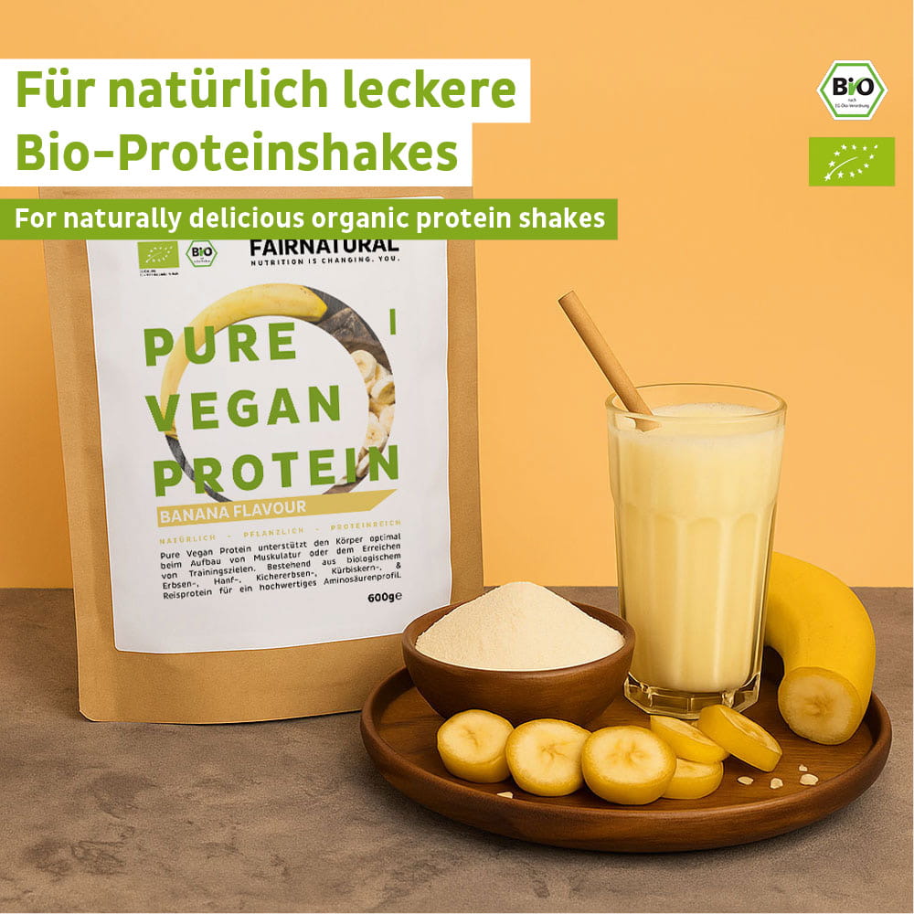 Bio vegán fehérjepor banán szója nélkül