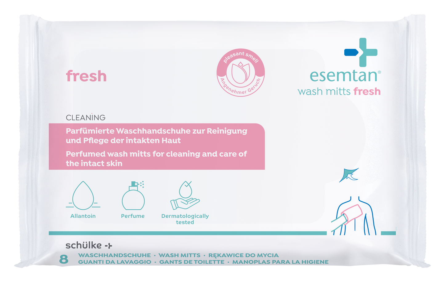 esemtan mosókesztyű friss 8 ST SP | Csomag (8 db)