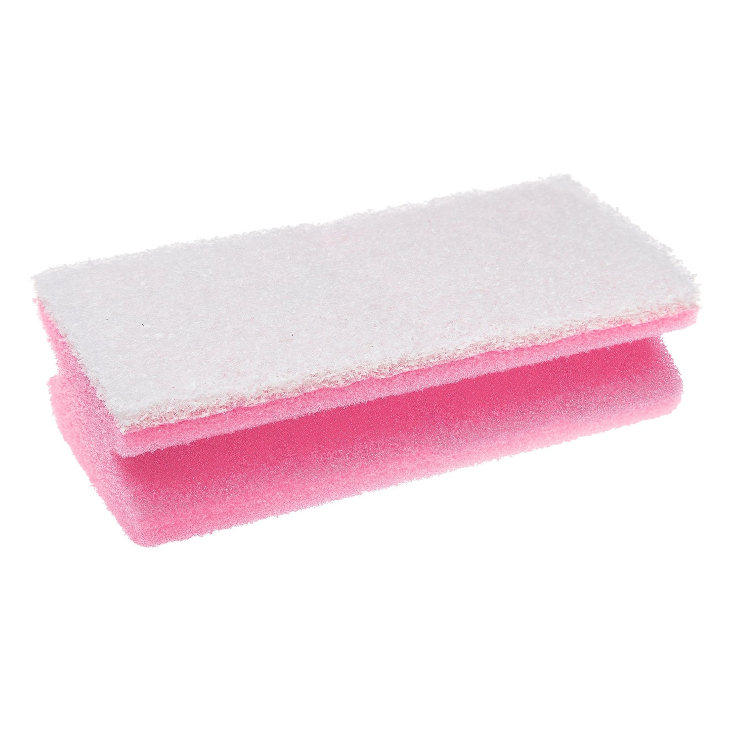Der Scotch-Brite® Bath Griffschwamm XXL von 3M Deutschland GmbH ist ein rechteckiger Schwamm mit weißer Scheuerfläche oben und pinker Schaumseite unten - ideal für die Badreinigung; 1 Stück pro Packung, abgebildet vor weißem Hintergrund.
