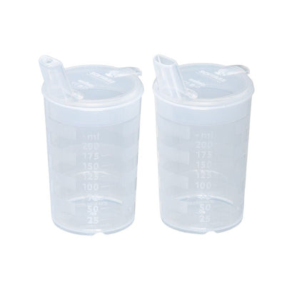 A Helmut Schwarz GmbH melinip Schnabelbecher ECO két átlátszó mérőpohárból áll, pattintható fedéllel, 25 ml-től 200 ml-ig terjedő tiszta ml-jelölésekkel és 4 mm-es hajtható kiöntőkkel; tökéletes kórházakban vagy orvosi rendelőkben történő precíz használatra. 10 darabos csomagban kapható.