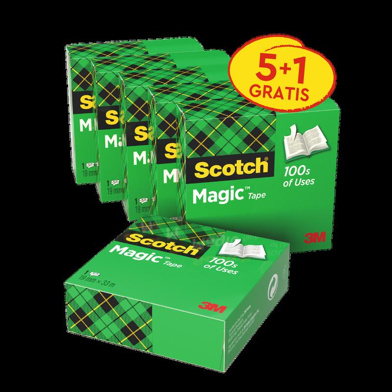 Scotch® Magic™ láthatatlan szalag értékcsomag 6 tekercs 19 mm x 33 m | Csomag (6 tekercs)
