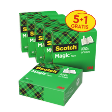 Scotch® Magic™ láthatatlan szalag értékcsomag 6 tekercs 19 mm x 33 m | Csomag (6 tekercs)