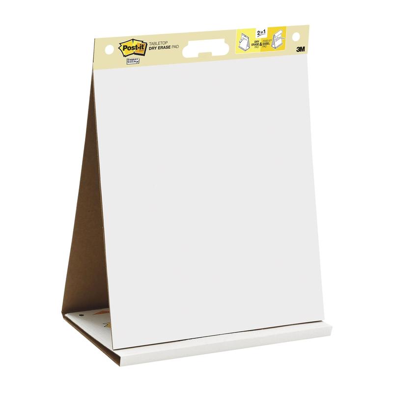 Post-it® Super Sticky öntapadós tárgyalótábla/flipchart beépített szárazon törölhető fóliával, fehér, 58,4 cm x 50,8 cm, 20 lap/párna, 6 lap/csomag, 100% PEFC, SGSCH-PEFC-COC-110078 | Csomag (1 db)