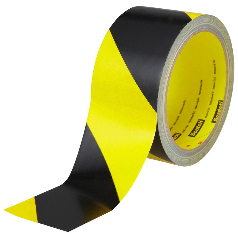 3M™ veszélyjelző szalag 5702, fekete/sárga, 50 mm x 33 m, 0,14 mm | Csomag (1 tekercs)