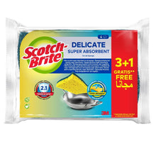 Scotch-Brite® Finom, karcmentes, természetes szálas tisztítószivacs, 3 + 1 db. | Csomag (4 db)