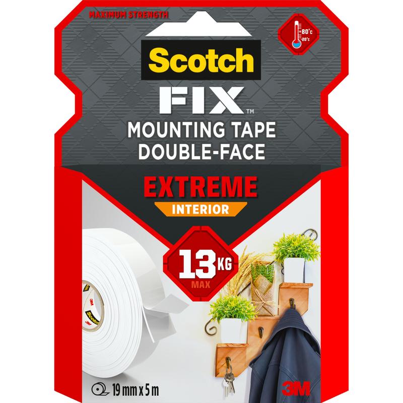 Scotch-FIX™ Extreme kétoldalas belső rögzítőszalag PGS05-1950-P, 19mm x 5m, 1 tekercs/csomag | Csomag (1 tekercs)