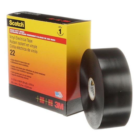 3M™ Scotch® 22 vinil elektromos szigetelőszalag fekete