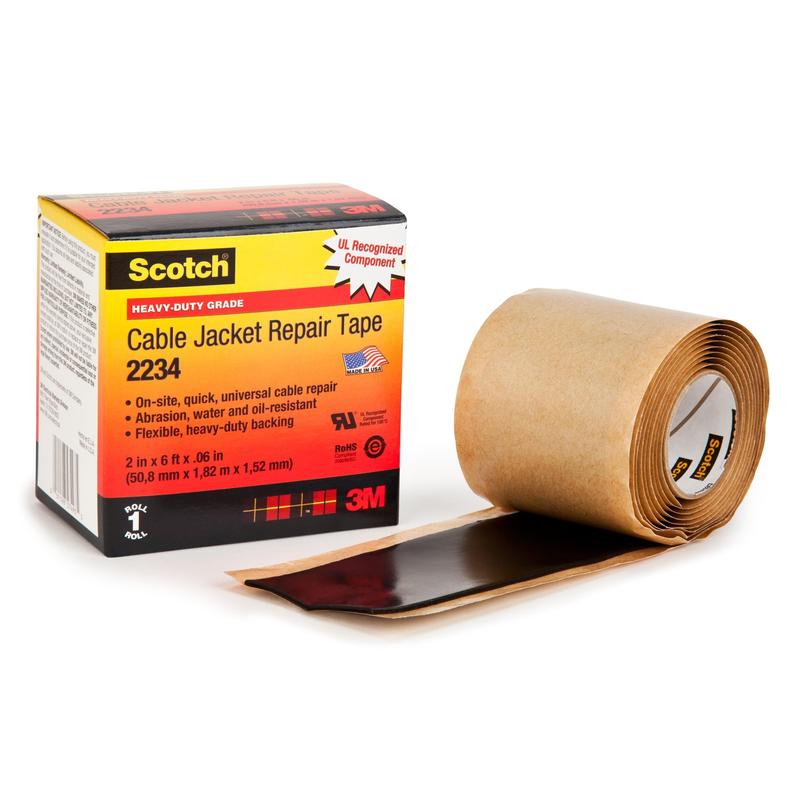 Scotch® kábelköpeny javítószalag 2234, önhegesztő, fekete, 50,8 mm x 1820 mm, 1,52 mm | Csomag (1 tekercs)